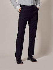 Hawes & Curtis – Slim-Fit-Anzughose aus blauem Twill - Bild 1 von 4