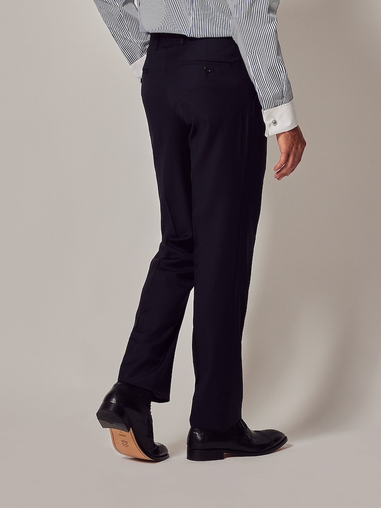 Hawes & Curtis – Slim-Fit-Anzughose aus blauem Twill - Bild 4 von 4