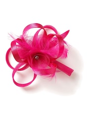 Aela Pink Satin Fuschia Facinator - Bild 2 von 2