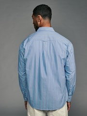 Blue Soft Touch 100% Cotton Long Sleeves Stripe Shirt - Image 3 of 8