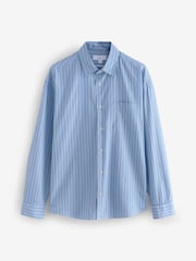 Blue Soft Touch 100% Cotton Long Sleeves Stripe Shirt - Image 6 of 8