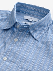 Blue Soft Touch 100% Cotton Long Sleeves Stripe Shirt - Image 7 of 8