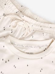Ecru Cream Tree 100% Cotton Long Sleeve Pyjamas - Image 10 of 11