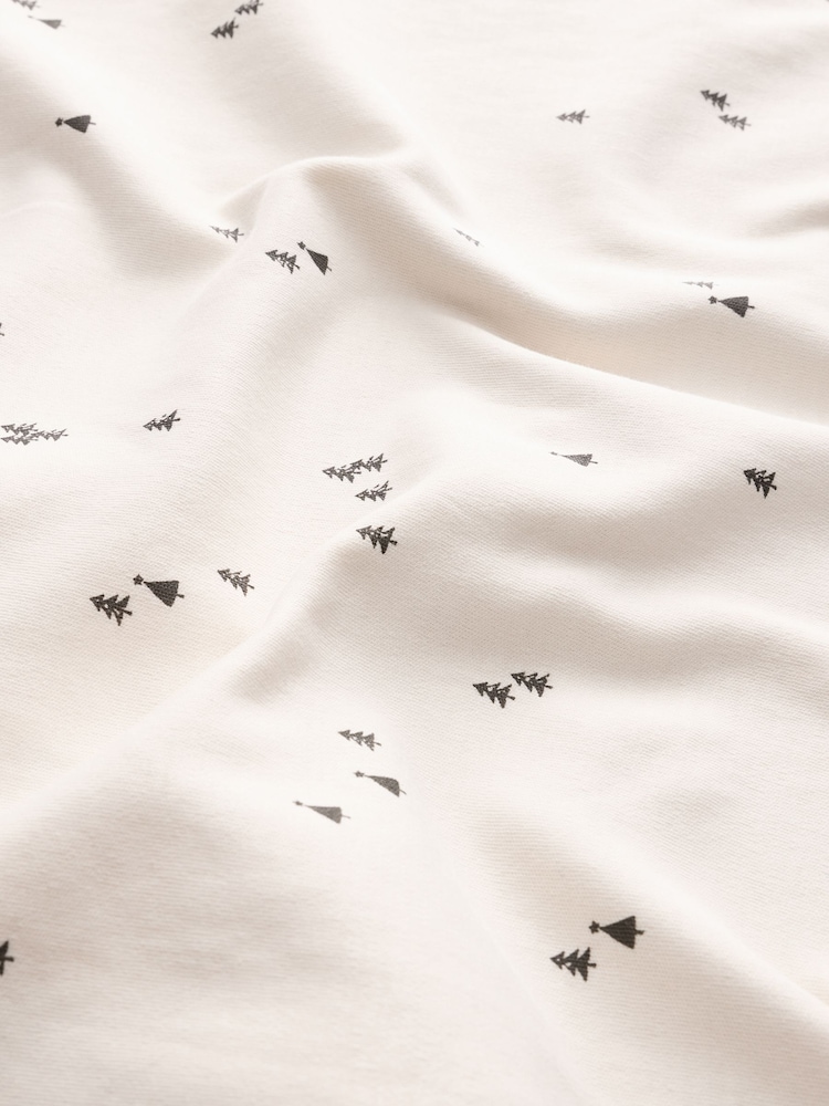 Ecru Cream Tree 100% Cotton Long Sleeve Pyjamas - Image 11 of 11