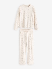 Ecru Cream Tree 100% Cotton Long Sleeve Pyjamas - Image 7 of 11