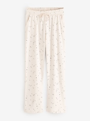 Ecru Cream Tree 100% Cotton Long Sleeve Pyjamas - Image 9 of 11