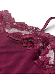 Victoria's Secret Plum Rouge Red Modal Straight Neck Slip Dress - Image 4 of 4