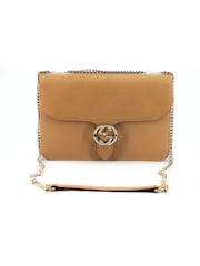 Gucci Beige Calf Leather Dollar Brown Shoulder Bag - Image 1 of 6
