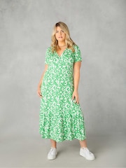 Live Unlimited – Jersey-Wickelkleid mit Blumenmuster, Curve - Bild 2 von 7