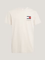 Tommy Jeans Natural Slim Essential Flag 100% Cotton T-Shirt - Image 5 of 5