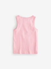 Pink/White 100% Cotton Lilo and Stitch Vests (1.5-12yrs) - Image 5 of 7