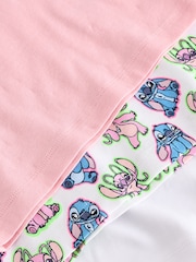 Pink/White 100% Cotton Lilo and Stitch Vests (1.5-12yrs) - Image 7 of 7