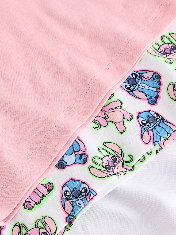 Pink/White 100% Cotton Lilo and Stitch Vests (1.5-12yrs) - Image 7 of 7