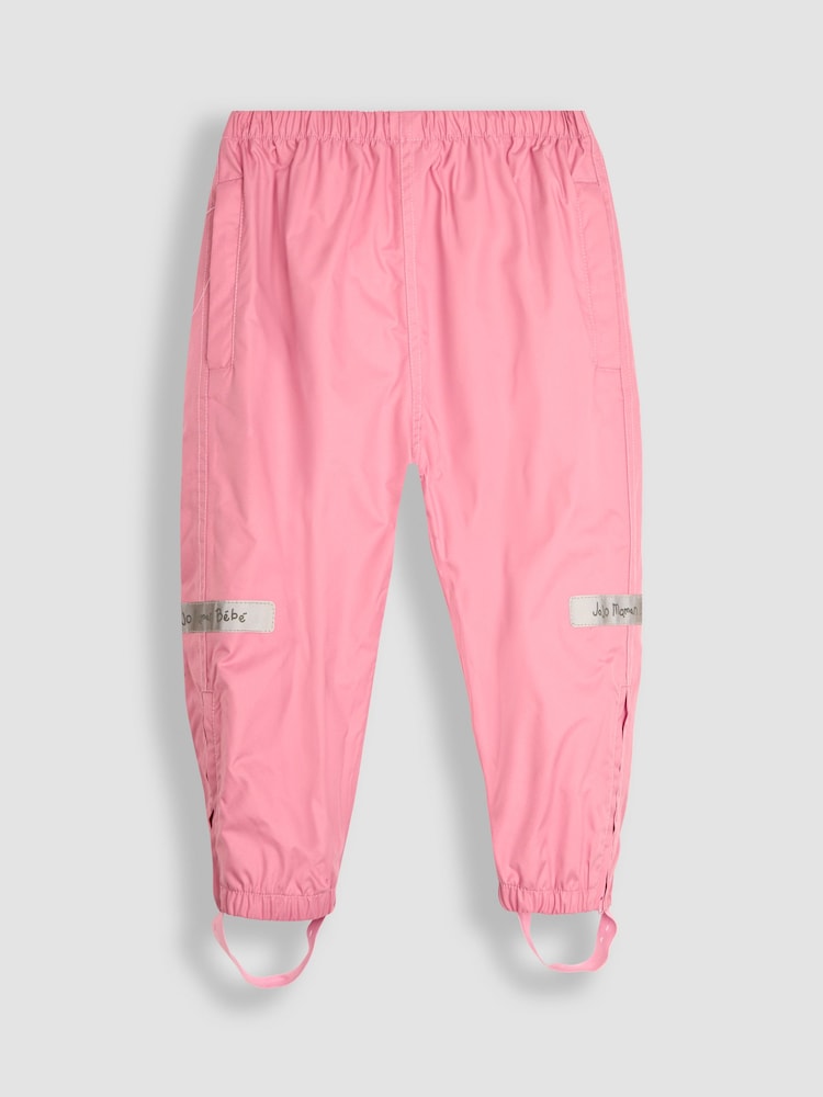 JoJo Maman Bébé Bright Pink Pack-Away Waterproof Trousers - Image 1 of 3 JoJo Maman Bébé Bright Pink Pack-Away Waterproof Trousers - Image 1 of 3
