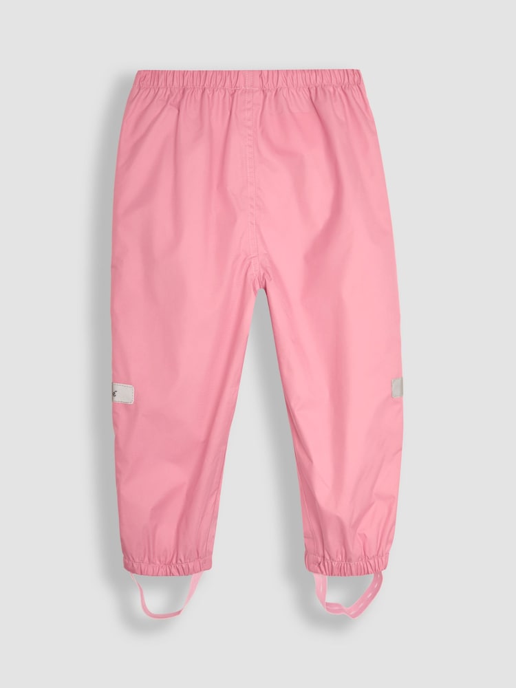 JoJo Maman Bébé Bright Pink Pack-Away Waterproof Trousers - Image 2 of 3 JoJo Maman Bébé Bright Pink Pack-Away Waterproof Trousers - Image 2 of 3