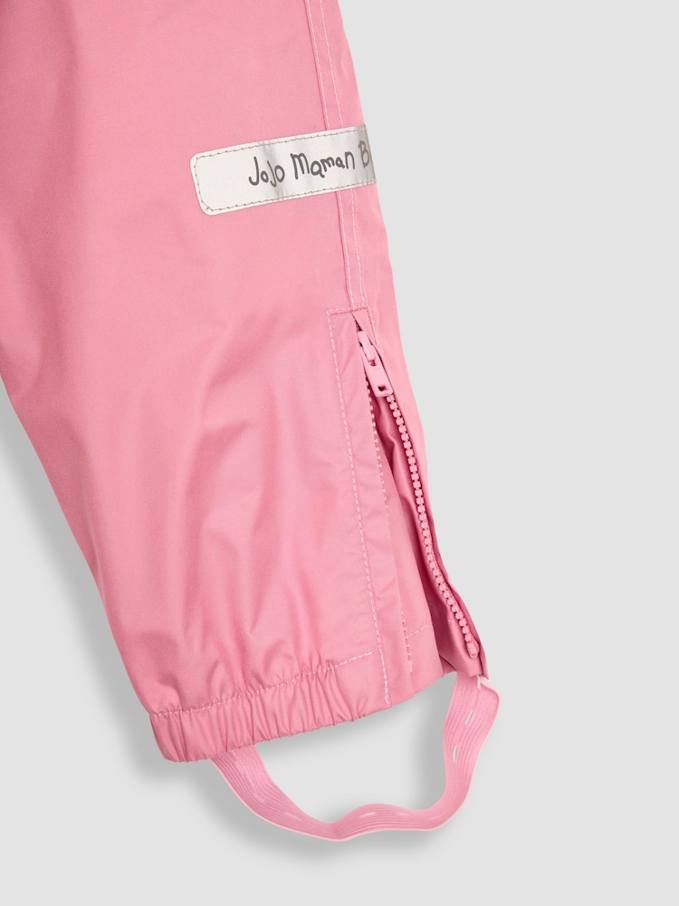 JoJo Maman Bébé Bright Pink Pack-Away Waterproof Trousers - Image 3 of 3 JoJo Maman Bébé Bright Pink Pack-Away Waterproof Trousers - Image 3 of 3