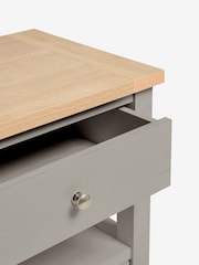 Dove Grey Malvern Paint Effect 2 Drawer with Shelf Bedside Table - Image 10 of 10