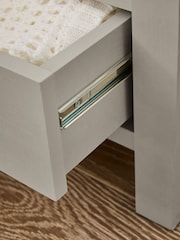 Dove Grey Malvern Paint Effect 2 Drawer with Shelf Bedside Table - Image 5 of 10