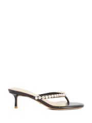 Dune London Brown Mimis Mules - Image 1 of 5