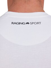 Raging Bull Sport Block Bull Graphic White T-Shirt - Image 4 of 6