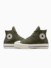 Converse Green Chuck Taylor All Star Lift Trainers - Image 10 of 10