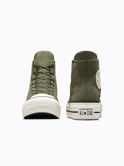 Converse Green Chuck Taylor All Star Lift Trainers - Image 5 of 10