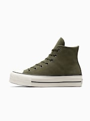 Converse Green Chuck Taylor All Star Lift Trainers - Image 6 of 10
