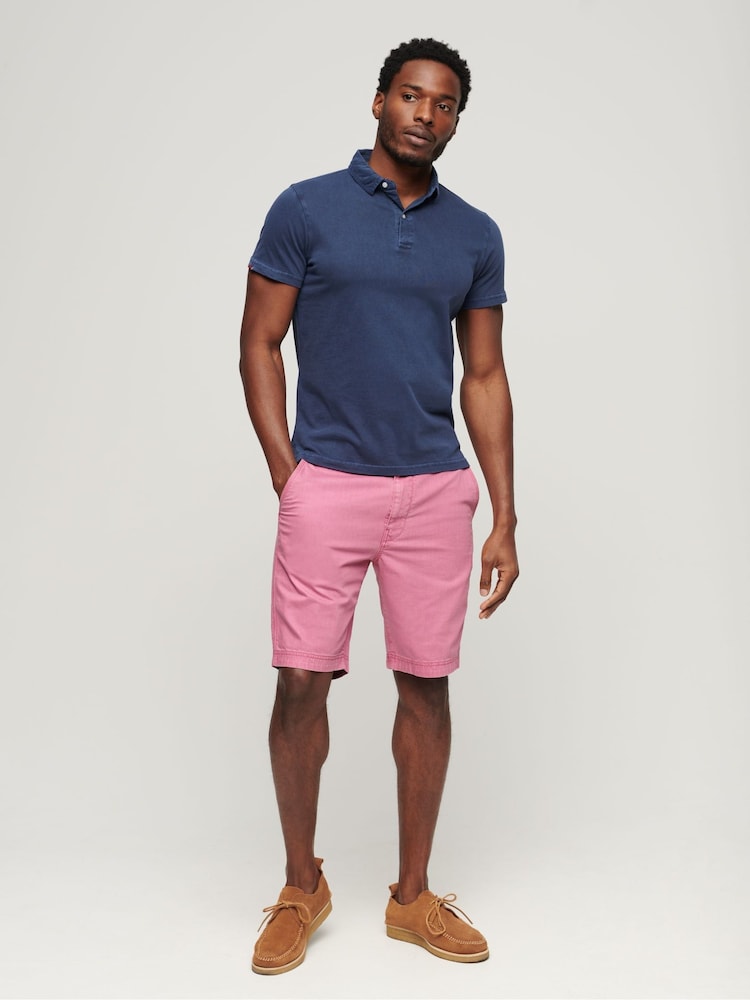 Superdry Pink Officer Chino Shorts - Image 9 of 9 Superdry Pink Officer Chino Shorts - Image 9 of 9
