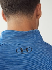 Under Armour Blue Blue Tech Textured 1/2 Zip Sweatshirt - Image 6 of 8