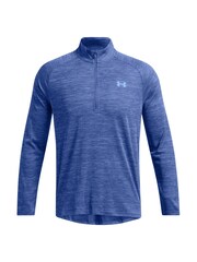 Under Armour Blue Blue Tech Textured 1/2 Zip Sweatshirt - Image 7 of 8