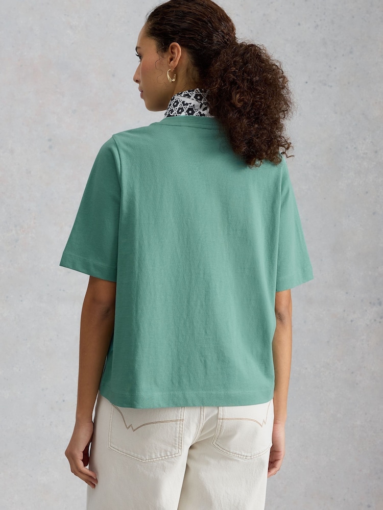 White Stuff Green Khloe T-Shirt - Image 2 of 6 White Stuff Green Khloe T-Shirt - Image 2 of 6
