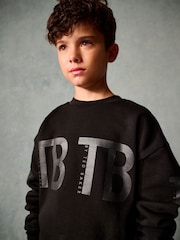 Baker by Ted Baker Black Oversized Sweatshirt and Joggers Set - Image 3 of 5