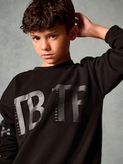 Baker by Ted Baker Black Oversized Sweatshirt and Joggers Set - Image 5 of 5