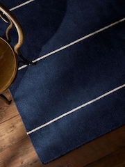The Set Blue Stripe Flatweave Wool Rug - Image 2 of 3