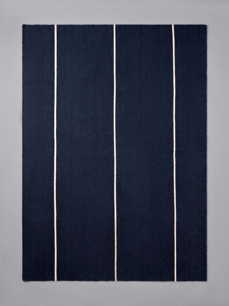 The Set Blue Stripe Flatweave Wool Rug - Image 3 of 3