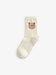 Neutral Bears Print Rich Socks 5 Pack - Image 4 of 6