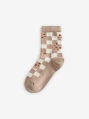 Neutral Bears Print Rich Socks 5 Pack - Image 6 of 6