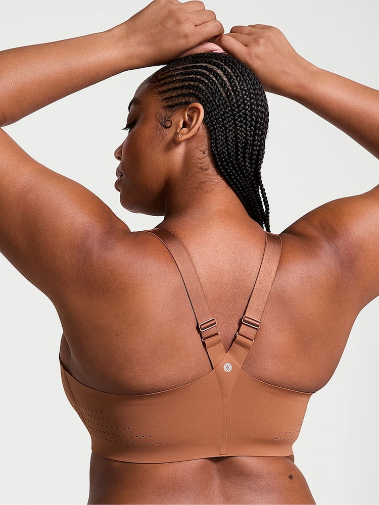 Victoria's Secret Caramel Brown Front Close Featherweight Max High Support Sports Bra - Image 2 of 3