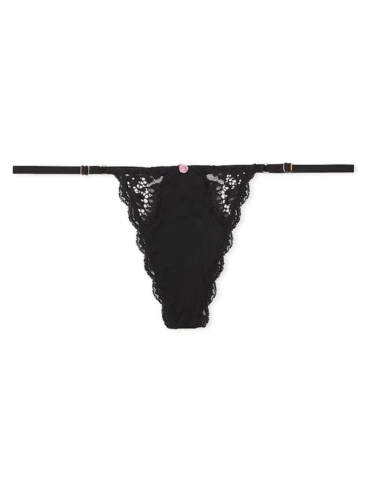 Zwart met kanten afwerking - Victoria's Secret slipjes - Image 3 of 3