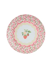 Cath Kidston Green Strawberry Melamine Picnic Dinner Plates Set Of 4 - Image 2 of 5