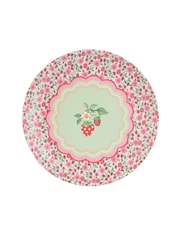 Cath Kidston Green Strawberry Melamine Picnic Dinner Plates Set Of 4 - Image 3 of 5