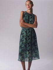 Religion Green Halterneck Destiny Midi Dress In Beautiful Prints - Image 3 of 5