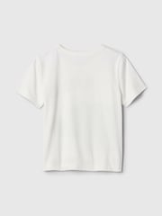 Gap White Dinosaur Graphic Short Sleeve Crew Neck Baby T-Shirt (Newborn-5yrs) - Image 2 of 3