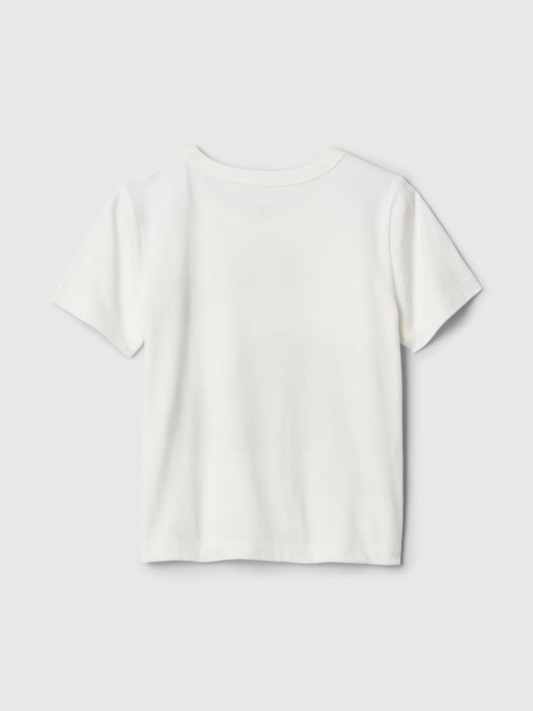 Gap White Dinosaur Graphic Short Sleeve Crew Neck Baby T-Shirt (Newborn-5yrs) - Image 2 of 3