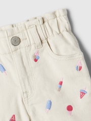 Gap Nude Paperbag Mom Jeans Shorts - Image 3 of 3