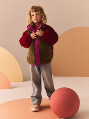 Multi Colourblock Borg Fleece Jacket (3-16yrs) - Image 2 of 4