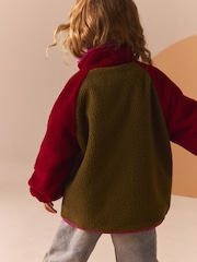 Multi Colourblock Borg Fleece Jacket (3-16yrs) - Image 3 of 4