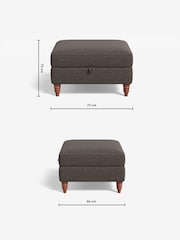 MADE.COM Basket Weave Mocha Orson Footstool - Image 3 of 3