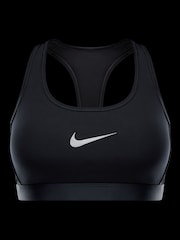 Nike Black Swoosh Medium Support Sports Bra - Image 6 of 6