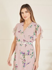 Yumi Wickel-Midikleid mit Rüschendetails und passendem Gürtel - Bild 3 von 4